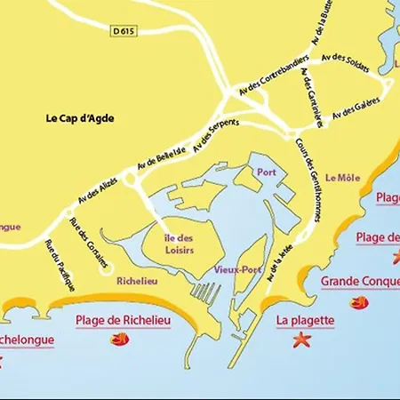T3 A Cap D'agde, 6 Pers, Au Bord De La Avec Parking Et Terrasse - Fr-1-749-13 Apartment Agde
